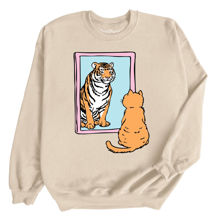 Tiger Kitty - Sand - Unisex Sweatshirt