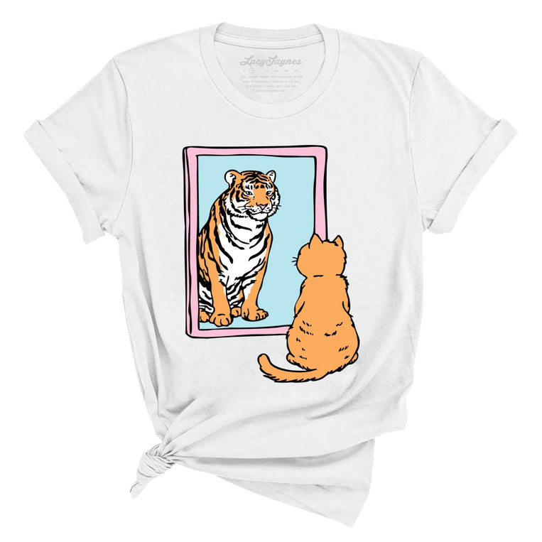 Tiger Kitty - White - Unisex T-Shirt