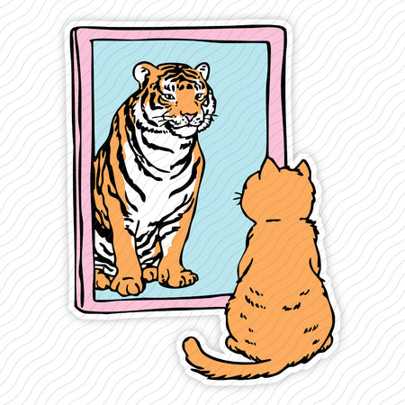 Tiger Kitty Sticker