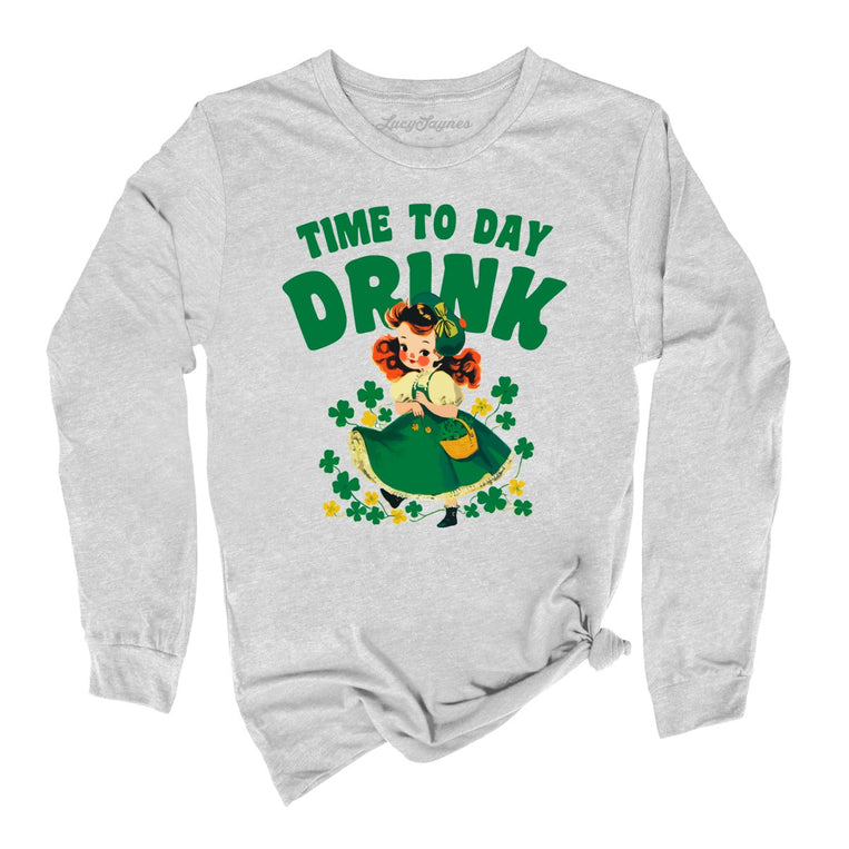 Time To Day Drink - Athletic Heather - Full Front