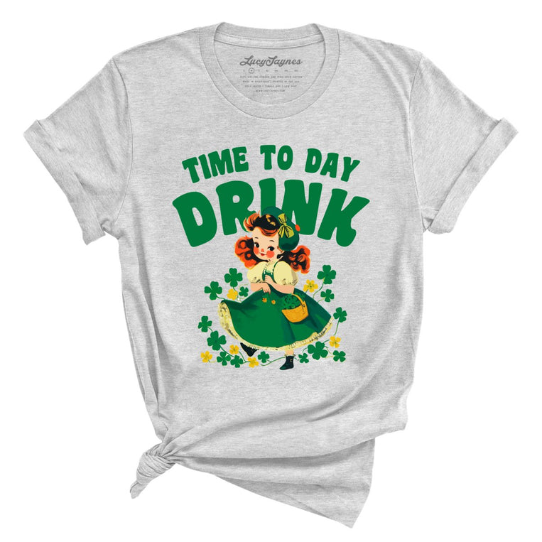 Time To Day Drink - Athletic Heather - Full Front