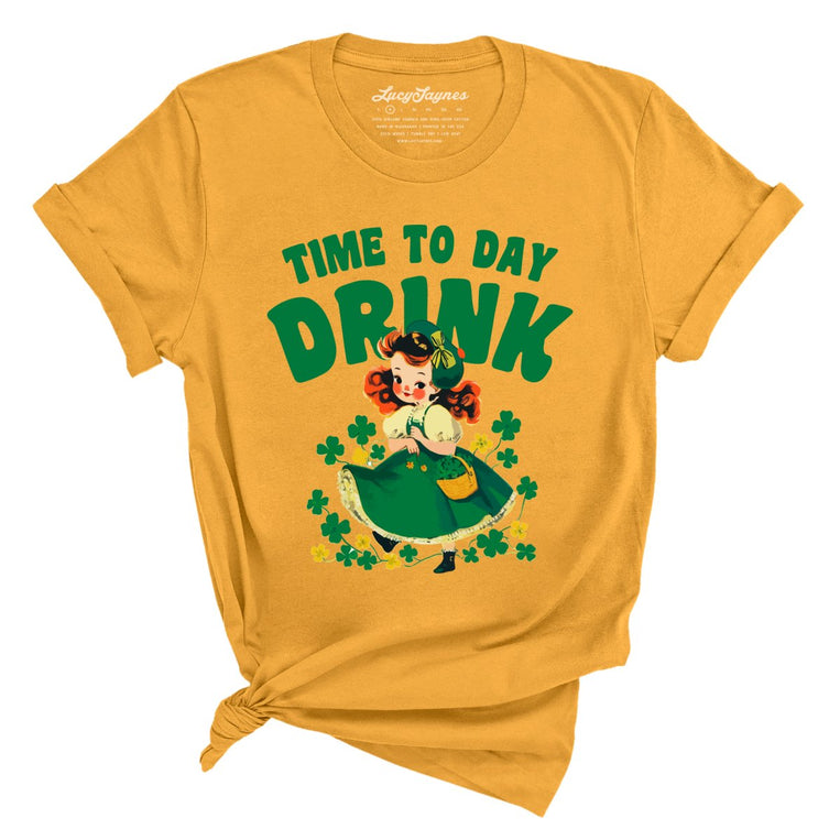 Time To Day Drink - Mustard - Unisex T-Shirt