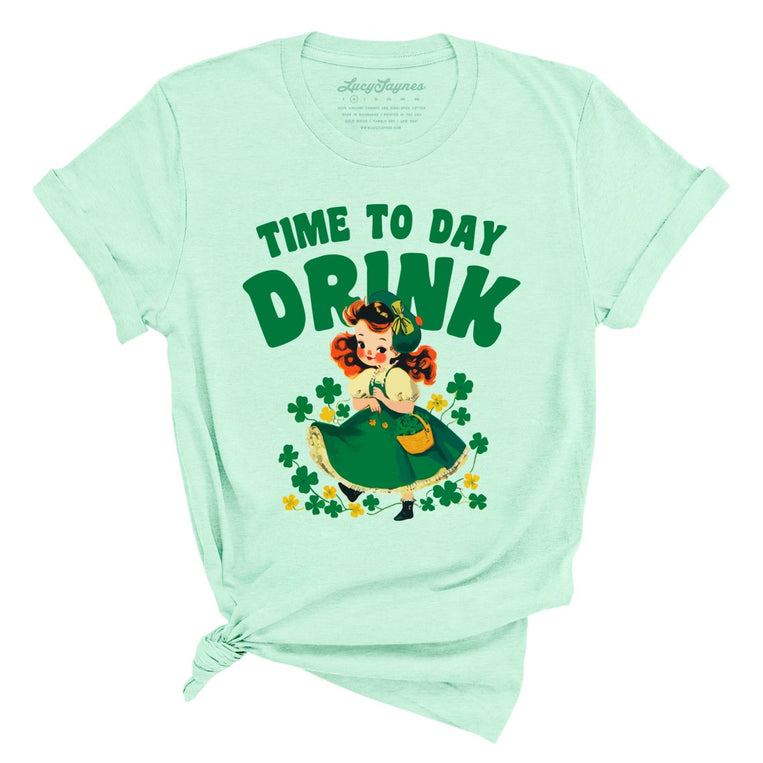 Time To Day Drink - Heather Mint - Unisex T-Shirt