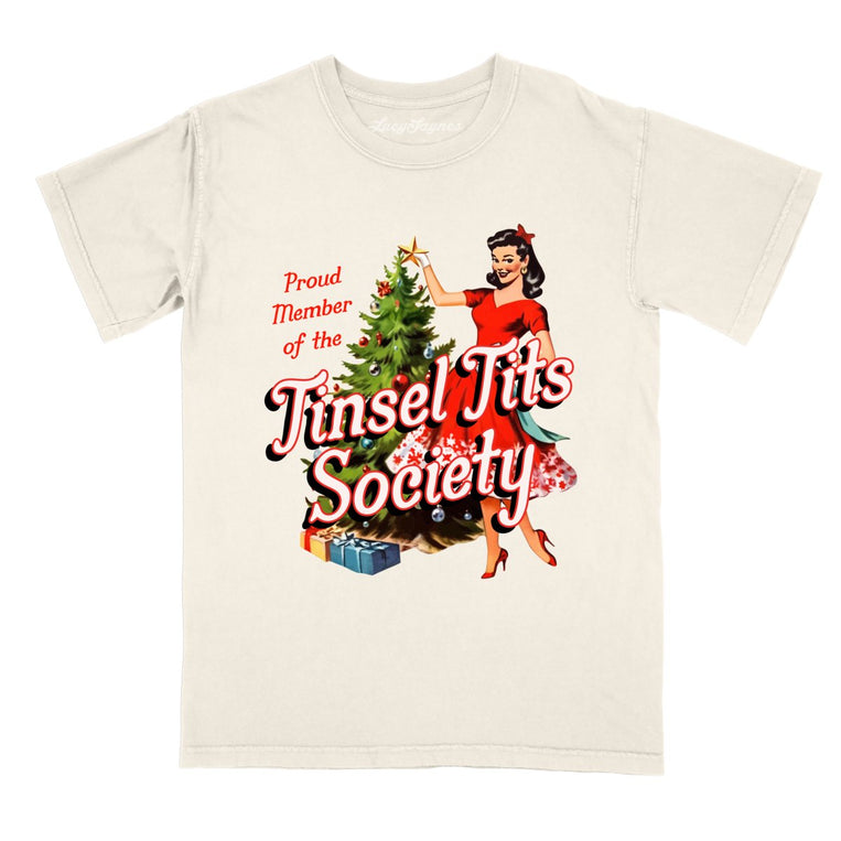 Tinsel Society - Ivory - Comfort Colors Tee
