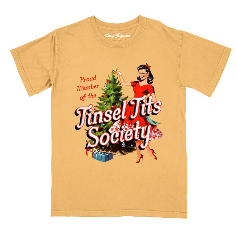 Tinsel Society - Mustard - Comfort Colors Tee