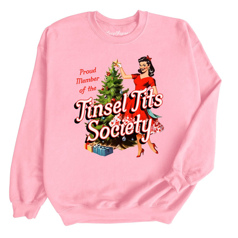 Tinsel Tits Society - Light Pink - Full Front