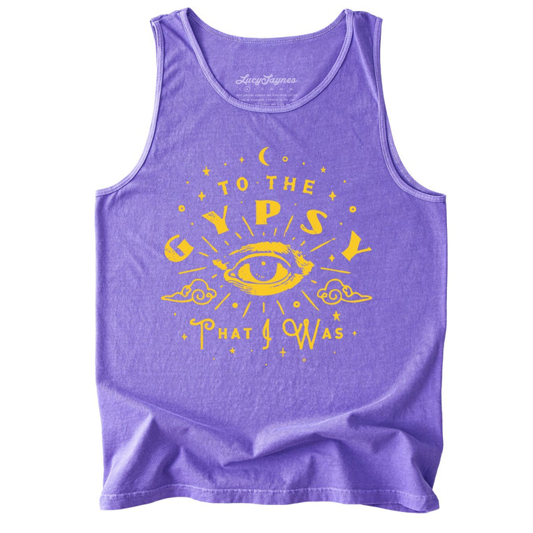 To The Gypsy That I Was Comfort Colors Graphic Tank Top - Violet