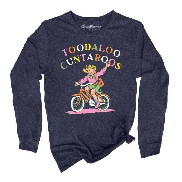 Toodaloo Cuntaroos - Heather Navy - Unisex Long Sleeve T-Shirt