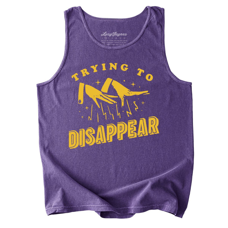 Trying to Disappear Comfort Colors Graphic Tank Top - Grape