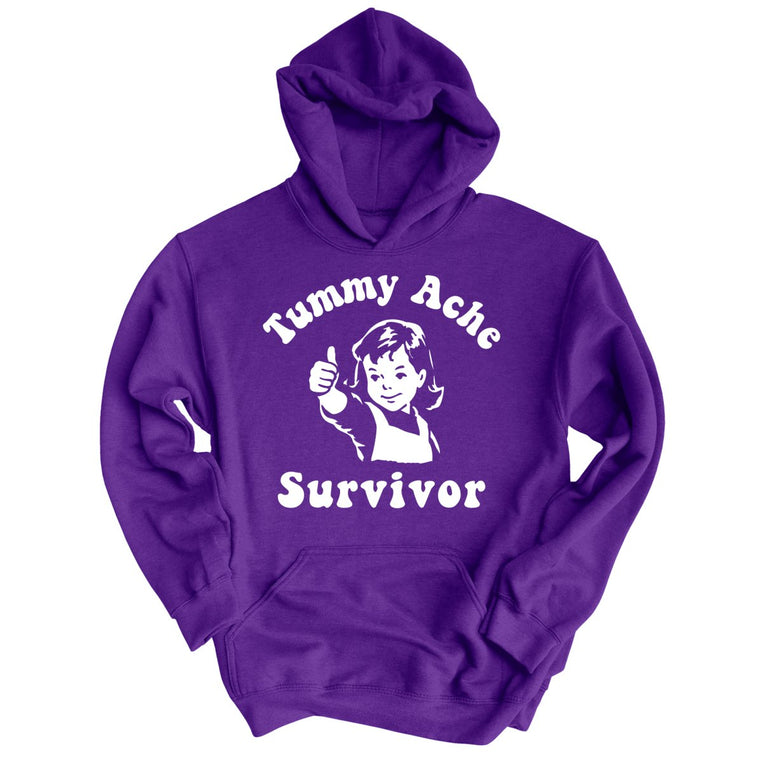 Tummy Ache Survivor - Purple - Unisex Hoodie