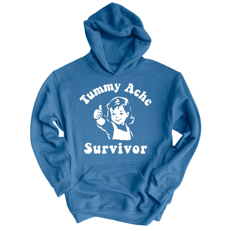 Tummy Ache Survivor - Indigo Blue - Unisex Hoodie
