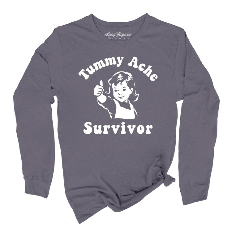 Tummy Ache Survivor - Storm - Unisex Long Sleeve T-Shirt