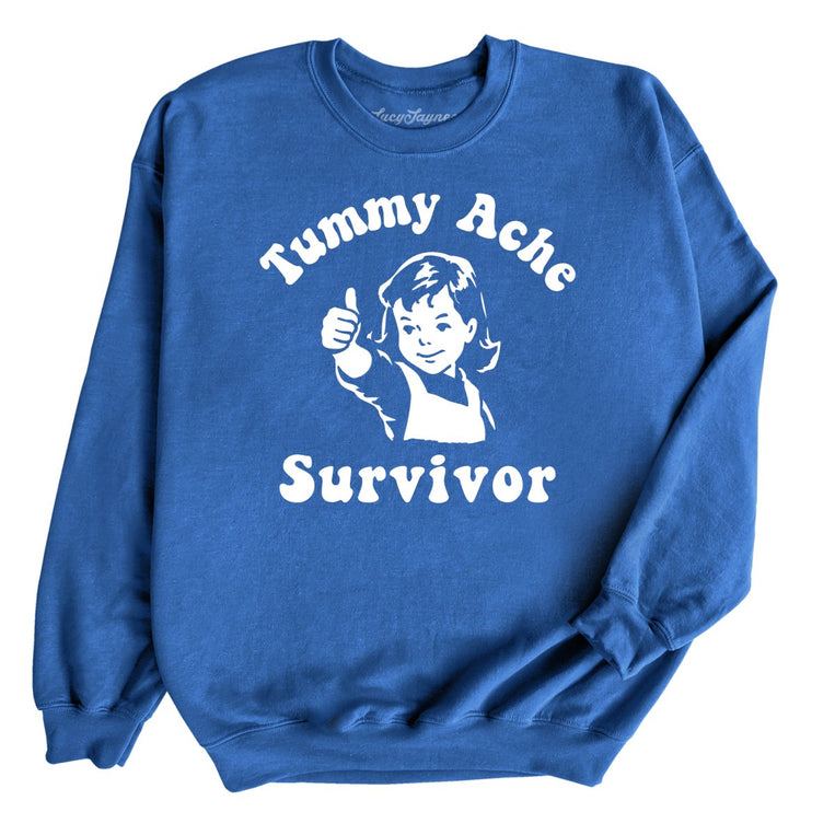 Tummy Ache Survivor - Royal - Unisex Sweatshirt