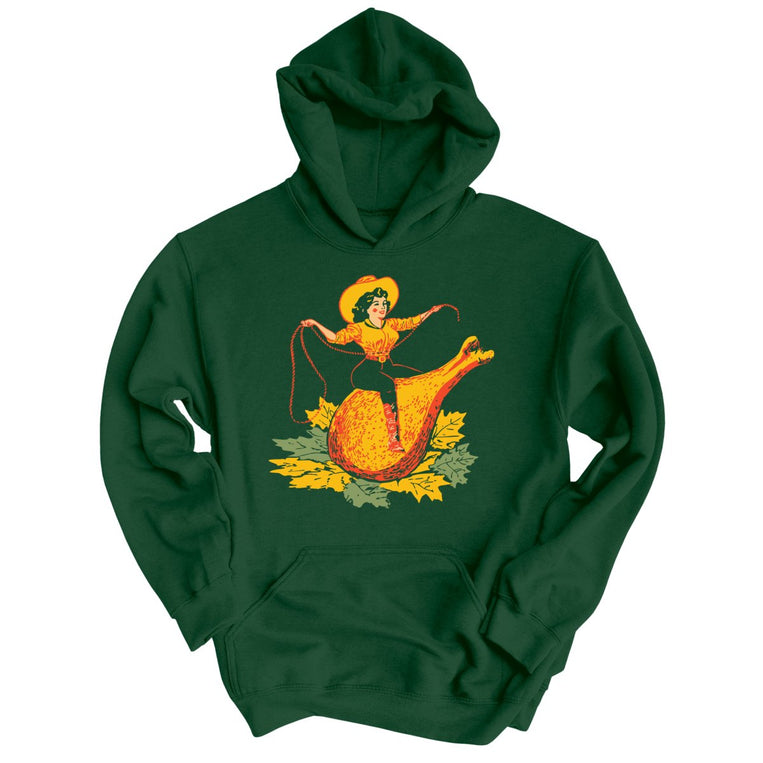 Turkey Leg Pinup - Forest Green - Unisex Hoodie