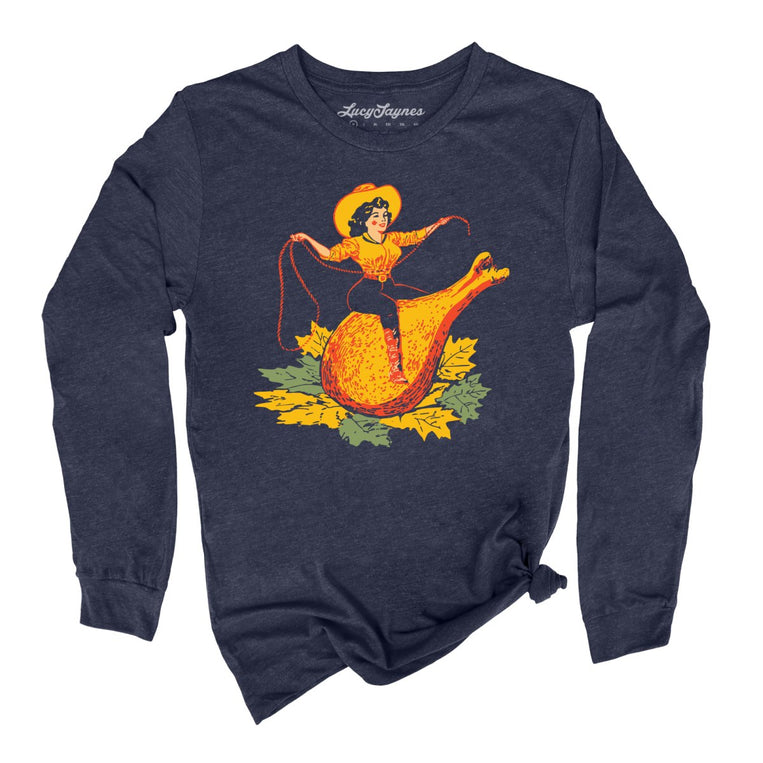 Turkey Leg Pinup - Heather Navy - Full Front