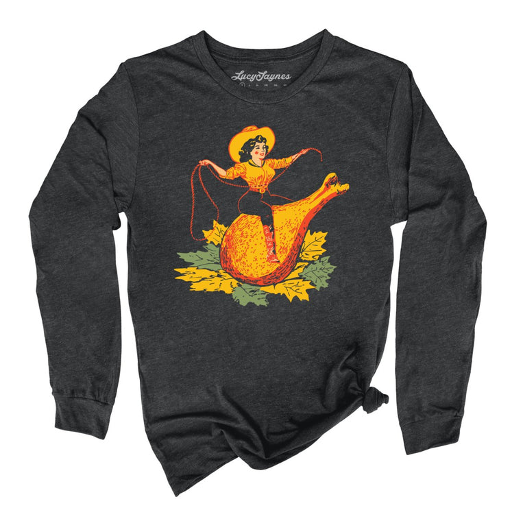 Turkey Leg Pinup - Dark Grey Heather - Full Front