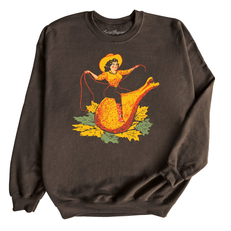 Turkey Leg Pinup - Dark Chocolate - Unisex Sweatshirt