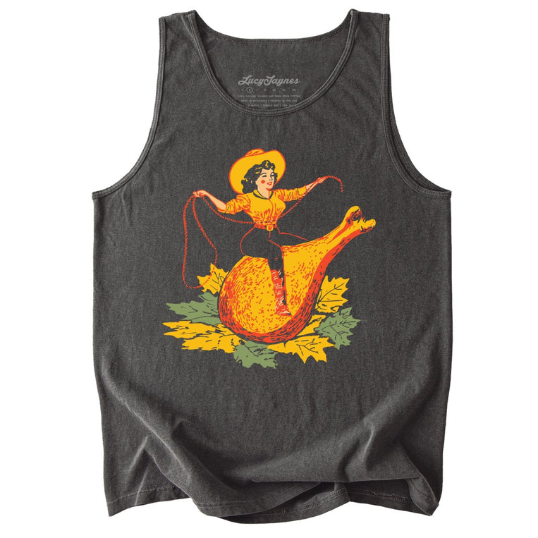 Turkey Leg Pinup Comfort Colors Graphic Tank Top - Pepper