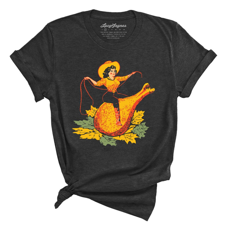 Turkey Leg Pinup - Dark Grey Heather - Full Front