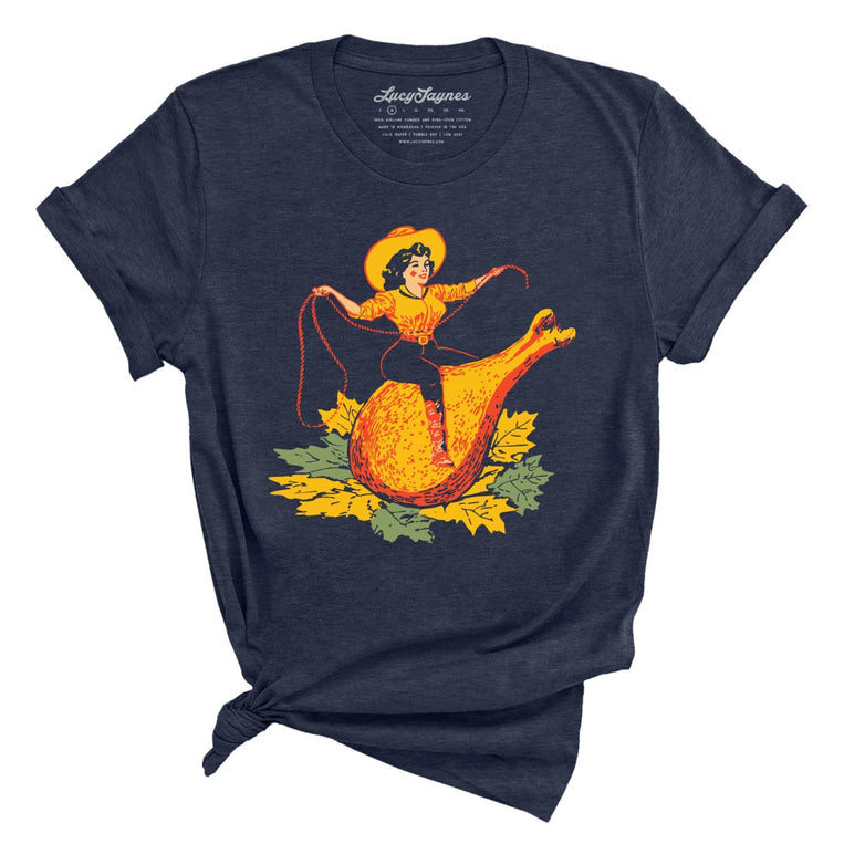 Turkey Leg Pinup - Heather Midnight Navy - Full Front