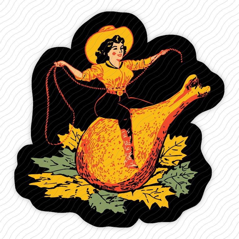Turkey Leg Pinup - Sticker