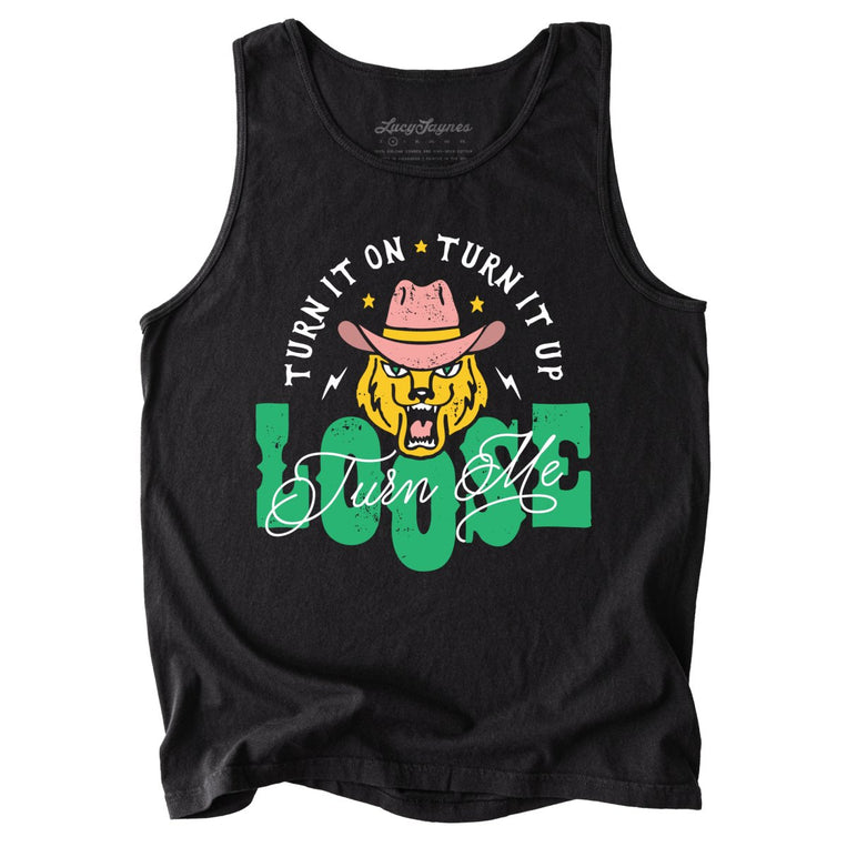 Turn Me Loose Comfort Colors Graphic Tank Top - Black