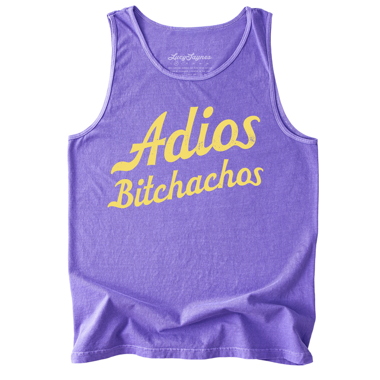 Adios Bitchachos Comfort Colors Graphic Tank Top - Violet