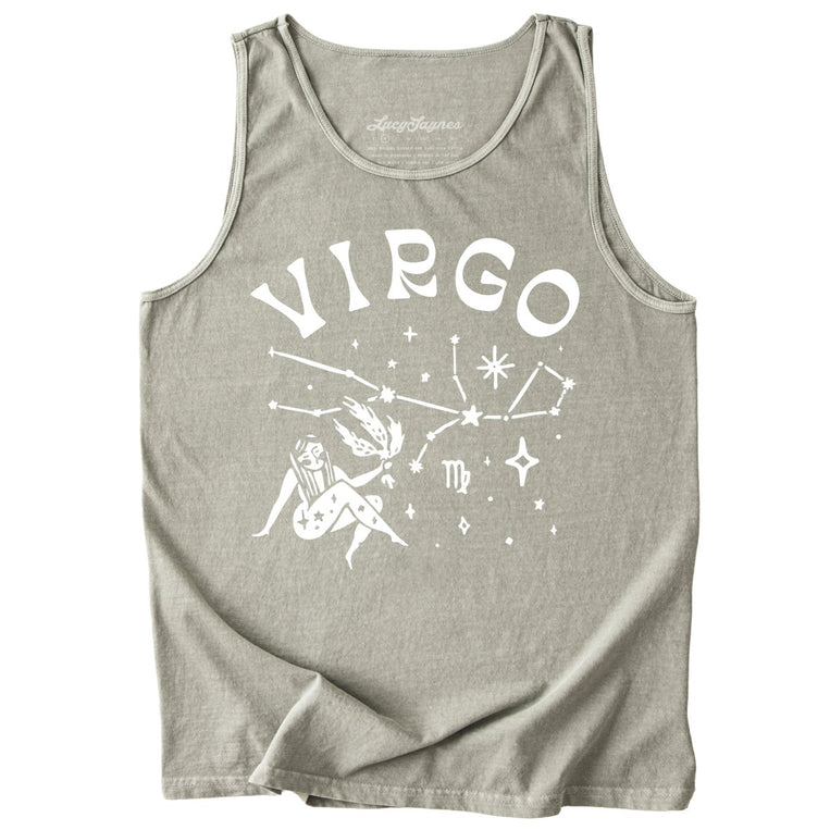 Virgo Comfort Colors Graphic Tank Top - Sandstone
