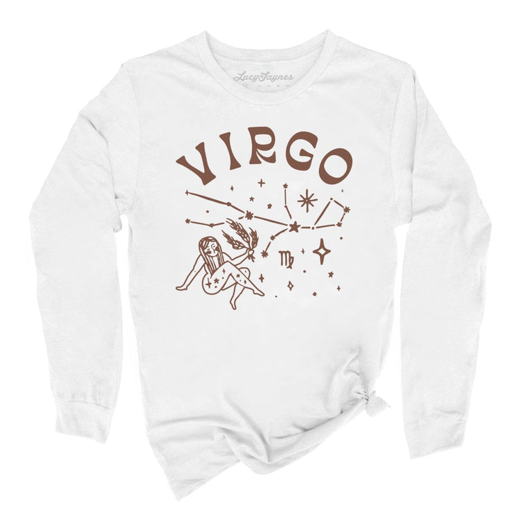 Virgo - White - Unisex Long Sleeve T-Shirt