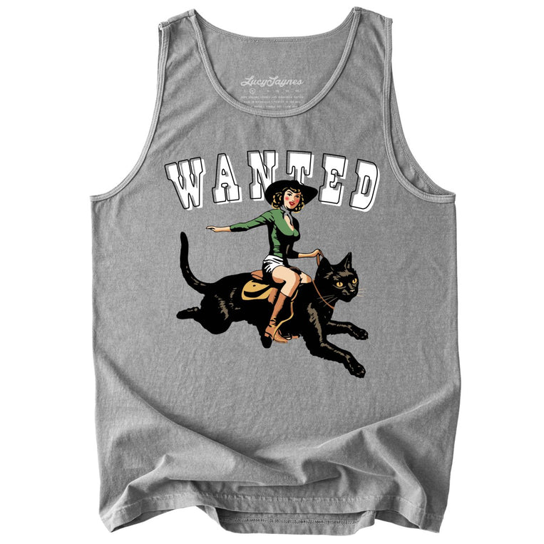 Wanted Comfort Colors Graphic Tank Top - Grey