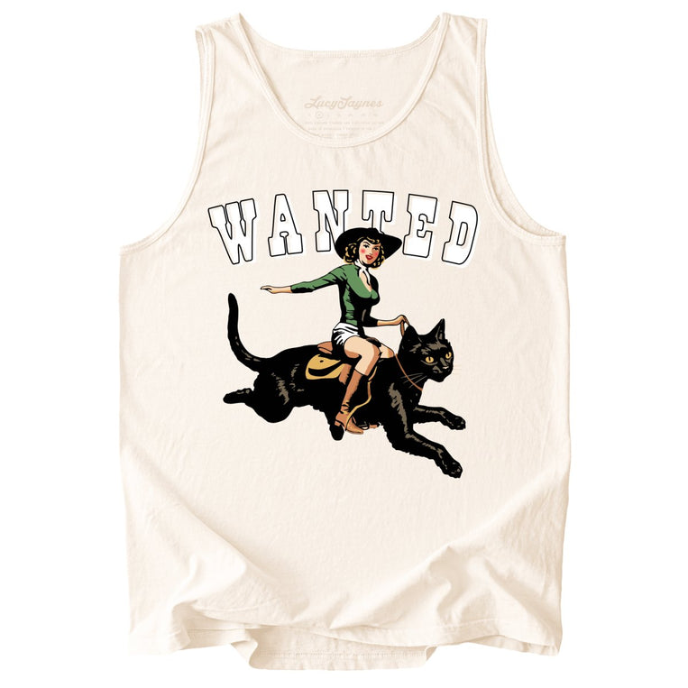 Wanted Comfort Colors Graphic Tank Top - Ivory