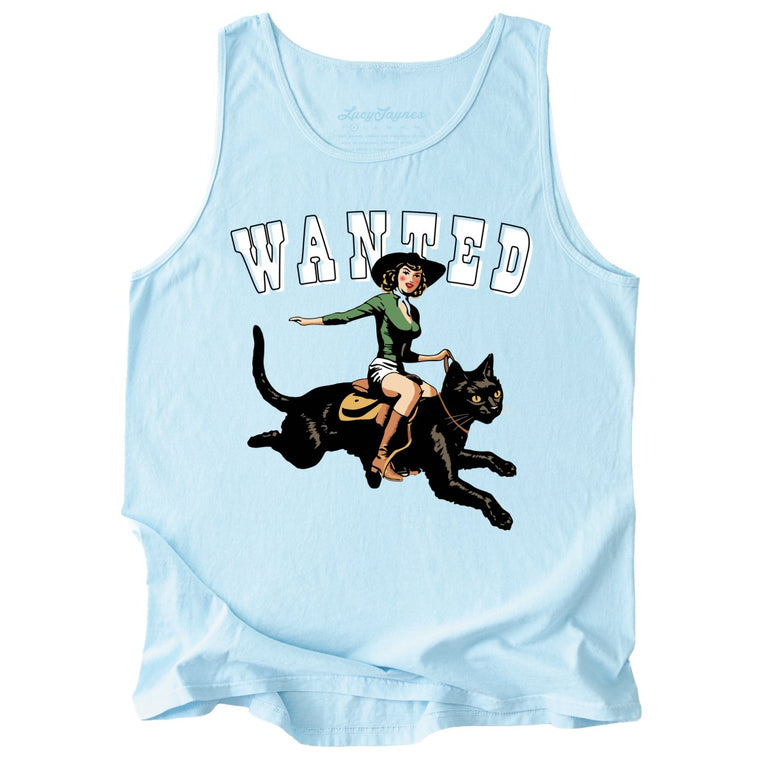 Wanted Comfort Colors Graphic Tank Top - Chambray