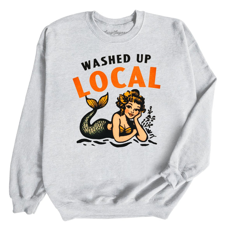 Washed Up Local Graphic Sweatshirt - Ash