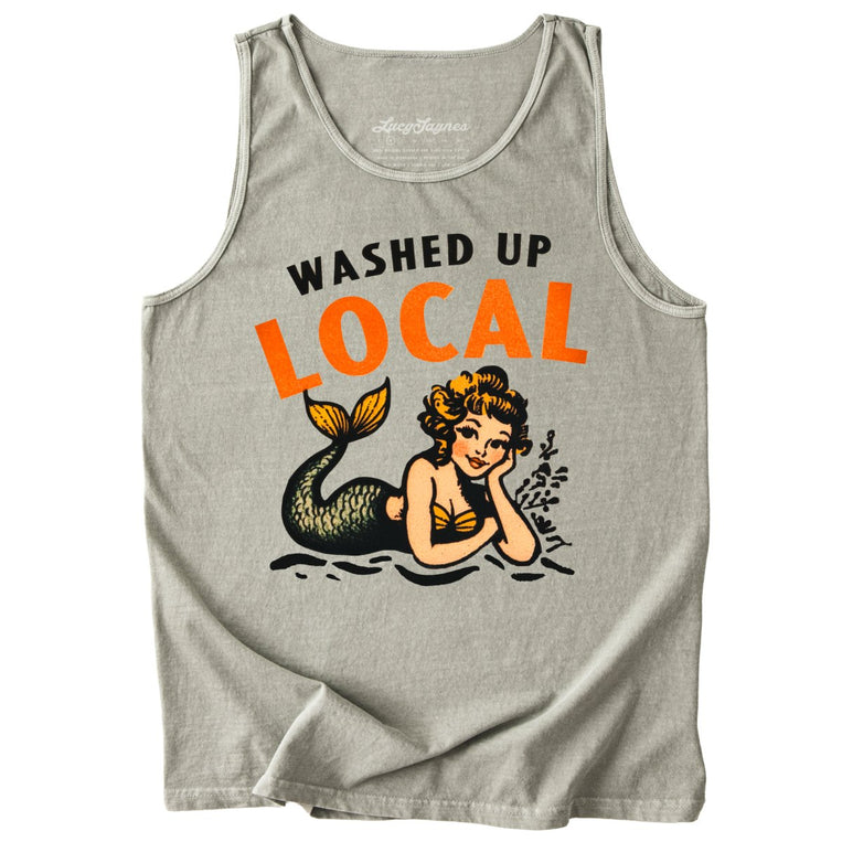 Washed Up Local Comfort Colors Graphic Tank Top - Sandstone