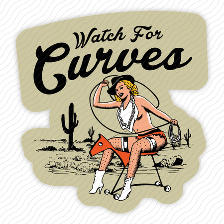 Watch For Curves Sticker
