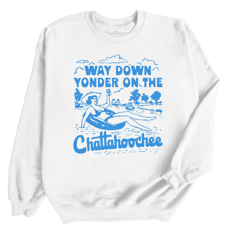Way Down Yonder On The Chattahoochee - White - Unisex Sweatshirt