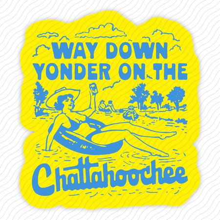 Way Down Yonder On The Chattahoochee Sticker