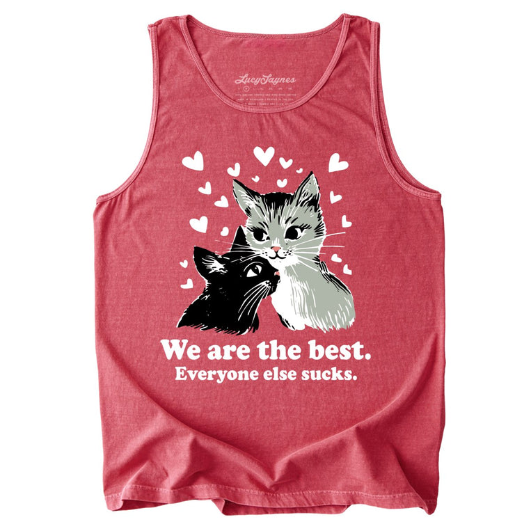 We Are The Best Comfort Colors Graphic Tank Top - Crimson