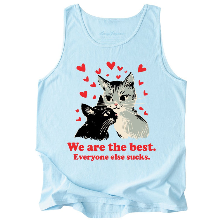 We Are The Best Comfort Colors Graphic Tank Top - Chambray