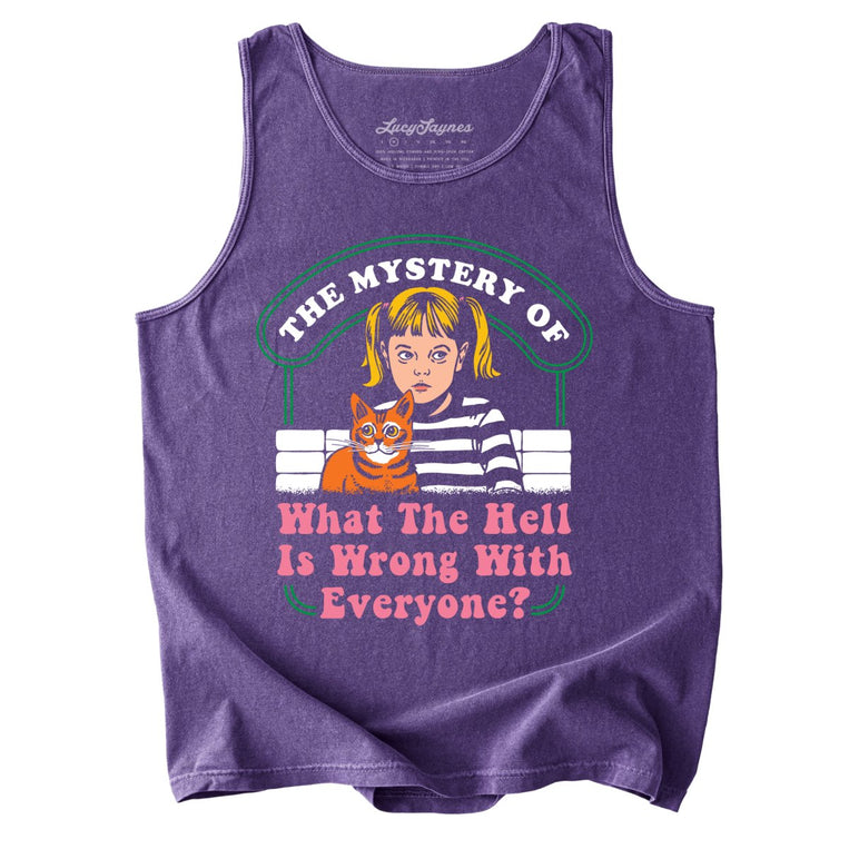 What The Hell Is Wrong With Everyone Comfort Colors Graphic Tank Top - Grape