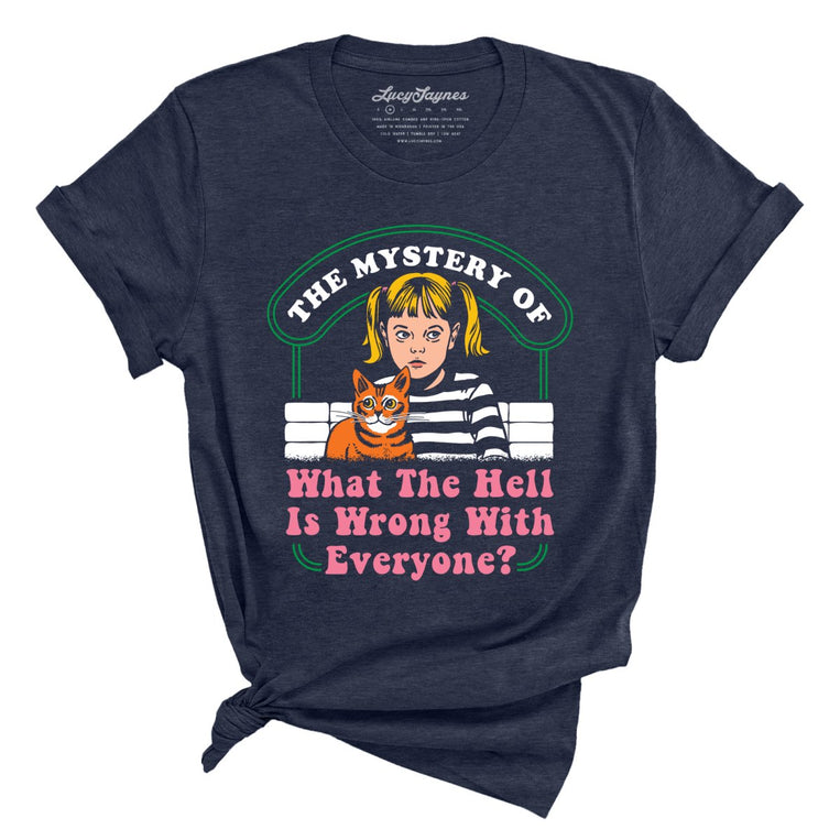 What The Hell Is Wrong With Everyone - Heather Midnight Navy - Front