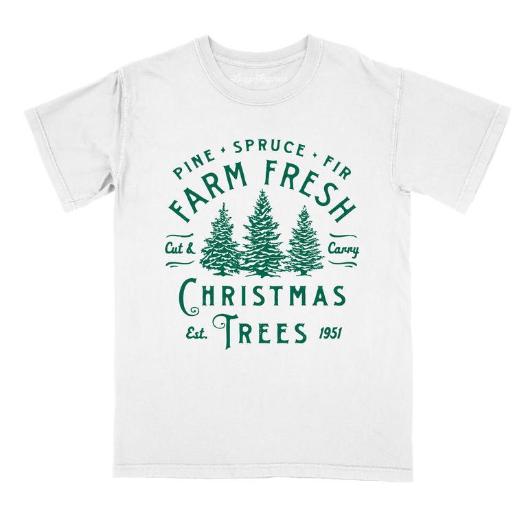 Farm Fresh Christmas Trees Comfort Colors Tee