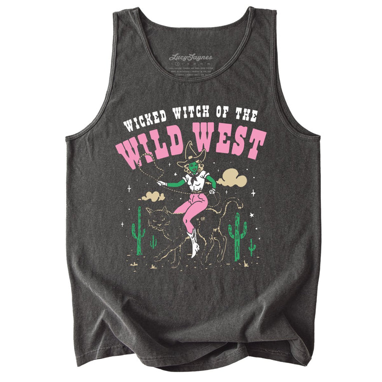 Wicked Witch Of The Wild West Comfort Colors Graphic Tank Top - Pepper