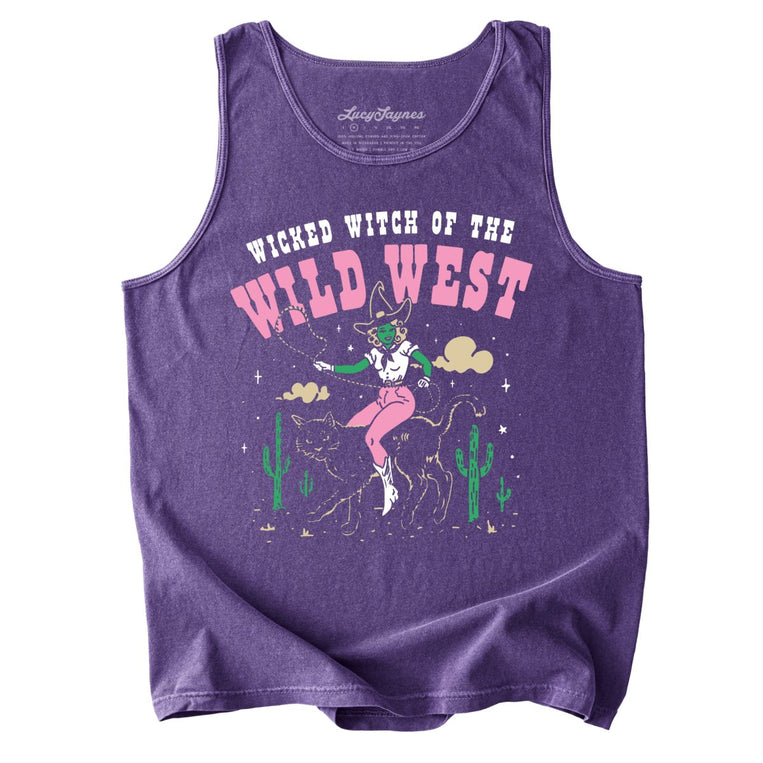 Wicked Witch Of The Wild West Comfort Colors Graphic Tank Top - Grape