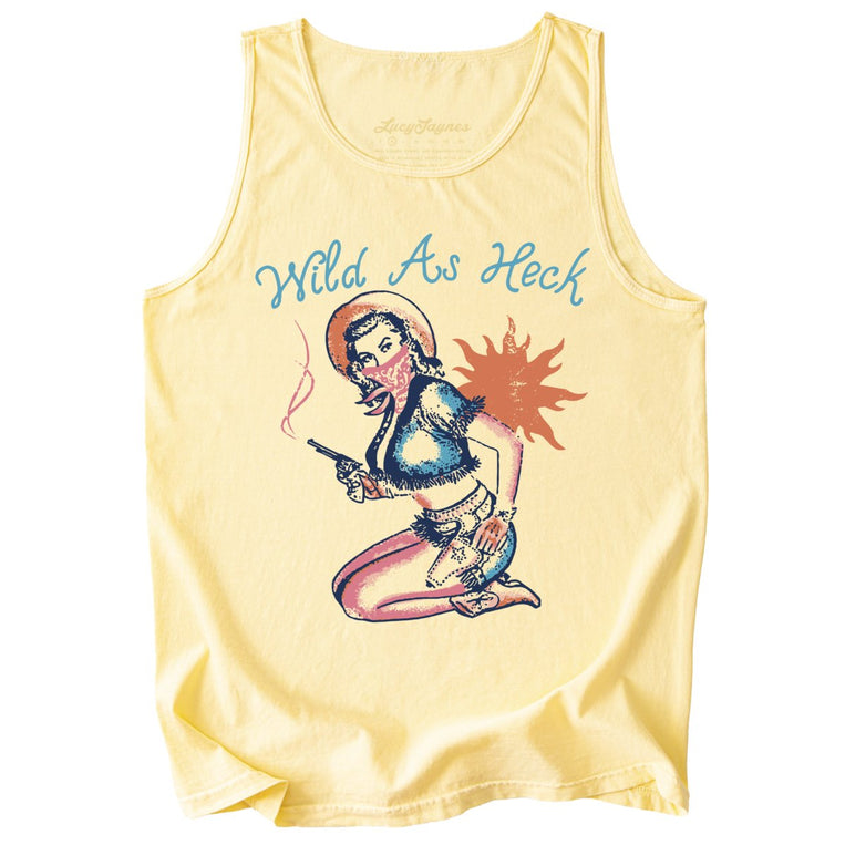 Wild as Heck Comfort Colors Graphic Tank Top - Butter