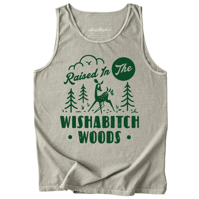 Wishabitch Woods Comfort Colors Graphic Tank Top - Sandstone