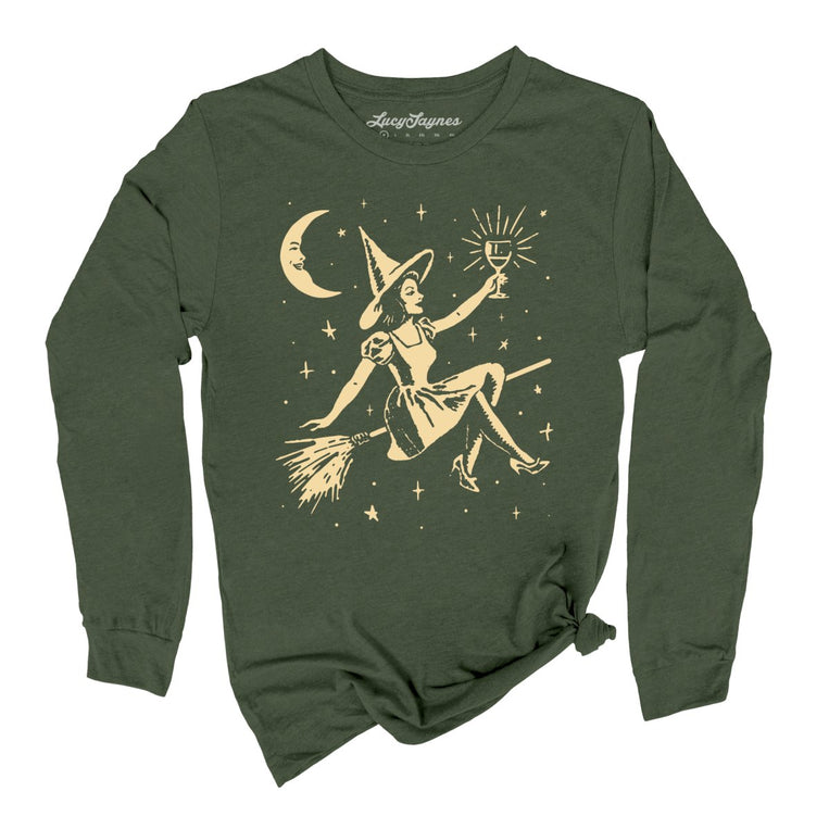 Witchy Wine - Military Green - Full Front