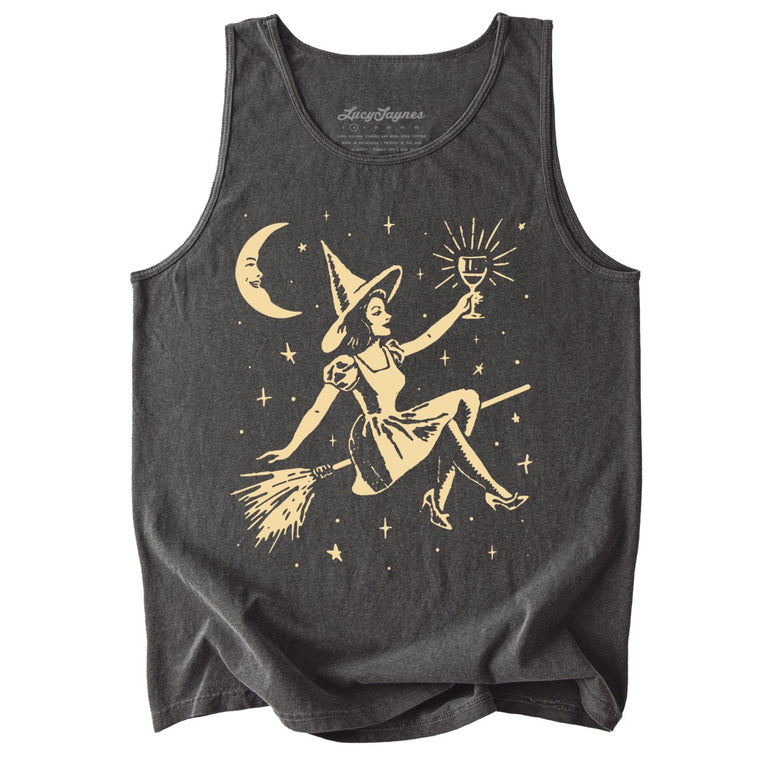 Witchy Wine Comfort Colors Graphic Tank Top