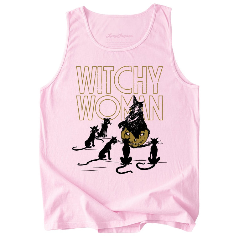 Witchy Woman Comfort Colors Graphic Tank Top - Blossom