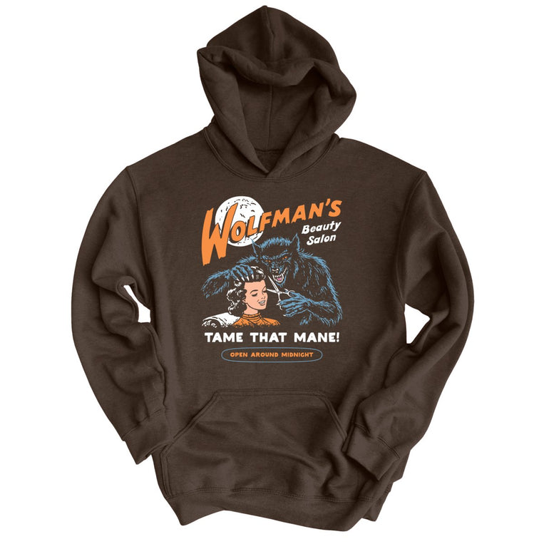 Wolfman's Beauty Salon - Dark Chocolate - Unisex Hoodie